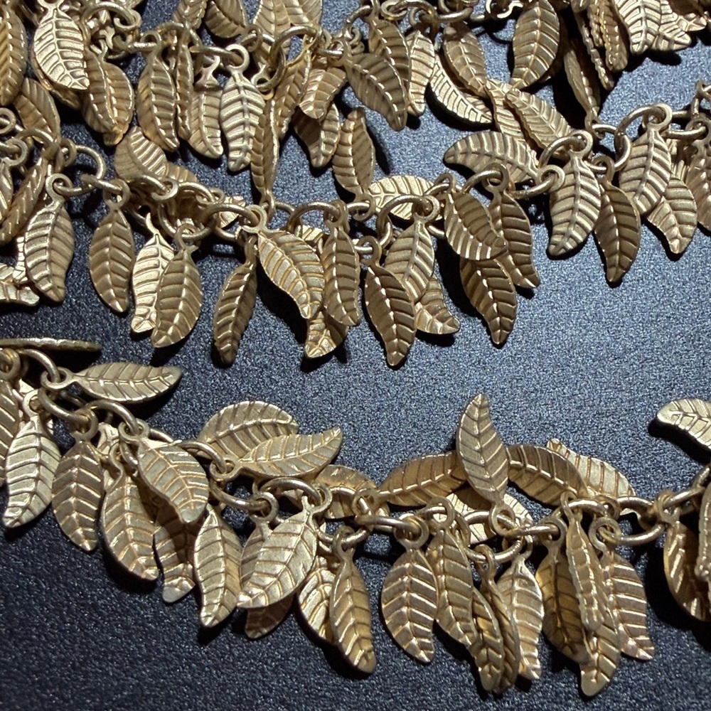 Stephanie Wolf Gold Leaf Multi-Strand Women's Necklace - Picture 3 of 6